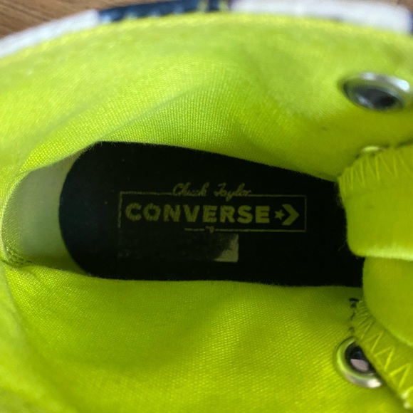 Converse Women's Chuck 70 Hi Velvet Egret/Black/Lime Twist-Size 6.5 - Picture 10 of 12